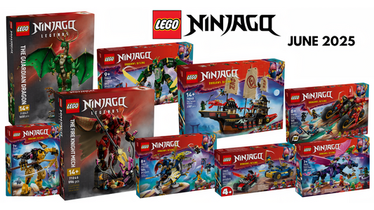 LEGO Ninjago Summer 2025 sets bring Guardian Dragon and Fire Knight Mech for older fans