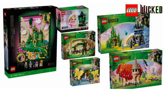 New LEGO Wicked Part 2 sets land September 2025 with more Minidolls, Minifig wall art, and Brickheadz!