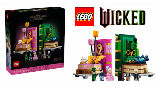 LEGO 75691 Glinda & Elphaba Bookends features Wicked minifigs!