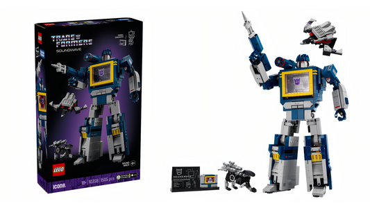 LEGO 10358 Soundwave brings Decepticons to LEGO Transformers in August 2025.