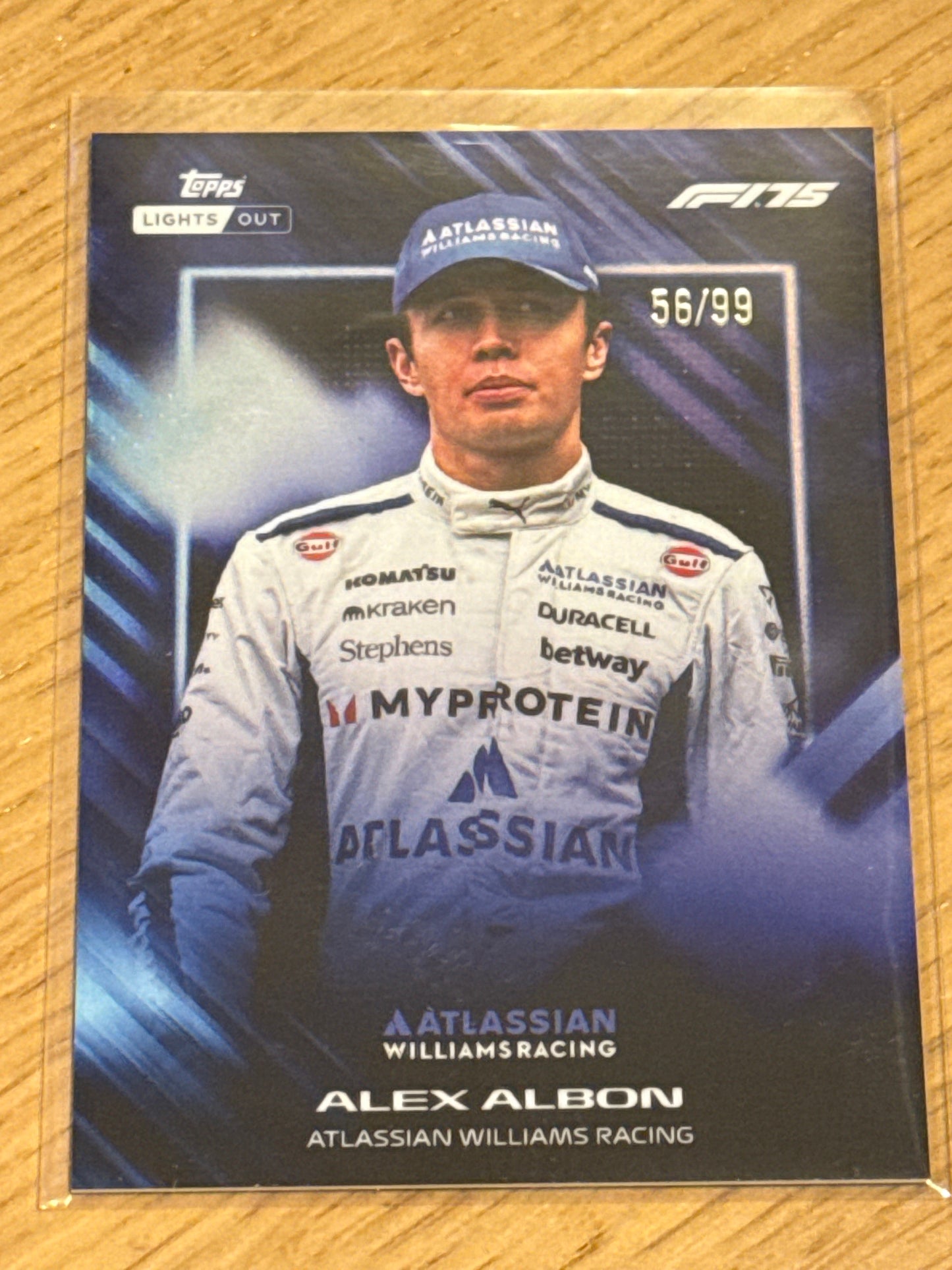 Alex Albon 56/99 Drivers Blue - Topps F1 Lights Out 2025