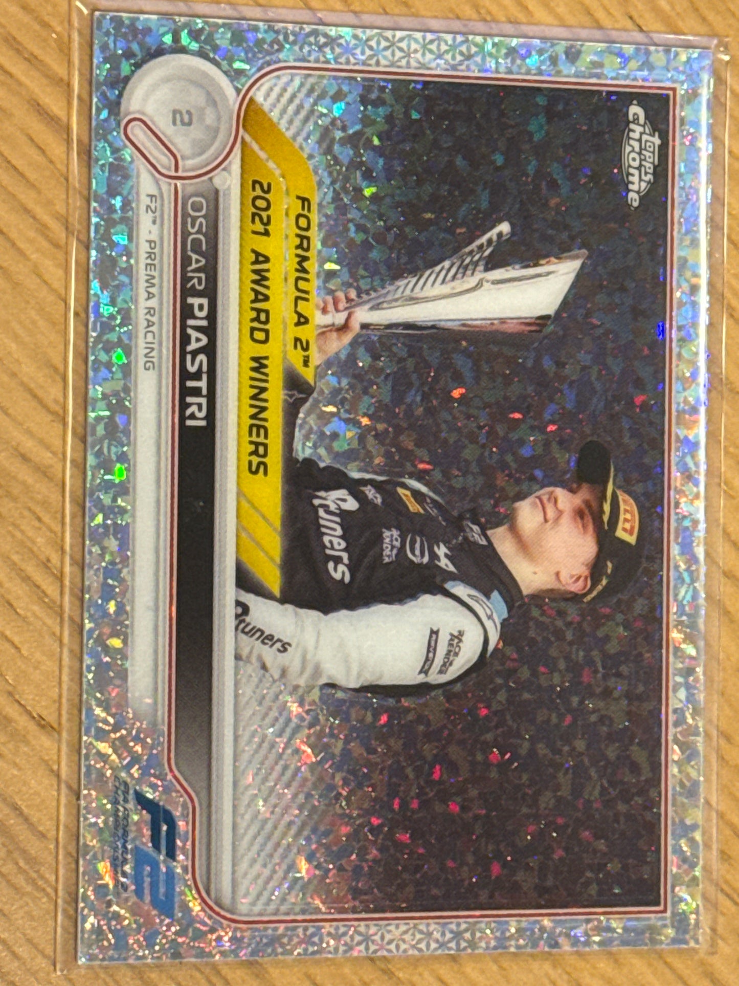 Oscar Piastri 246/299 Mini Diamonds #199 - Topps F1 Chrome 2022