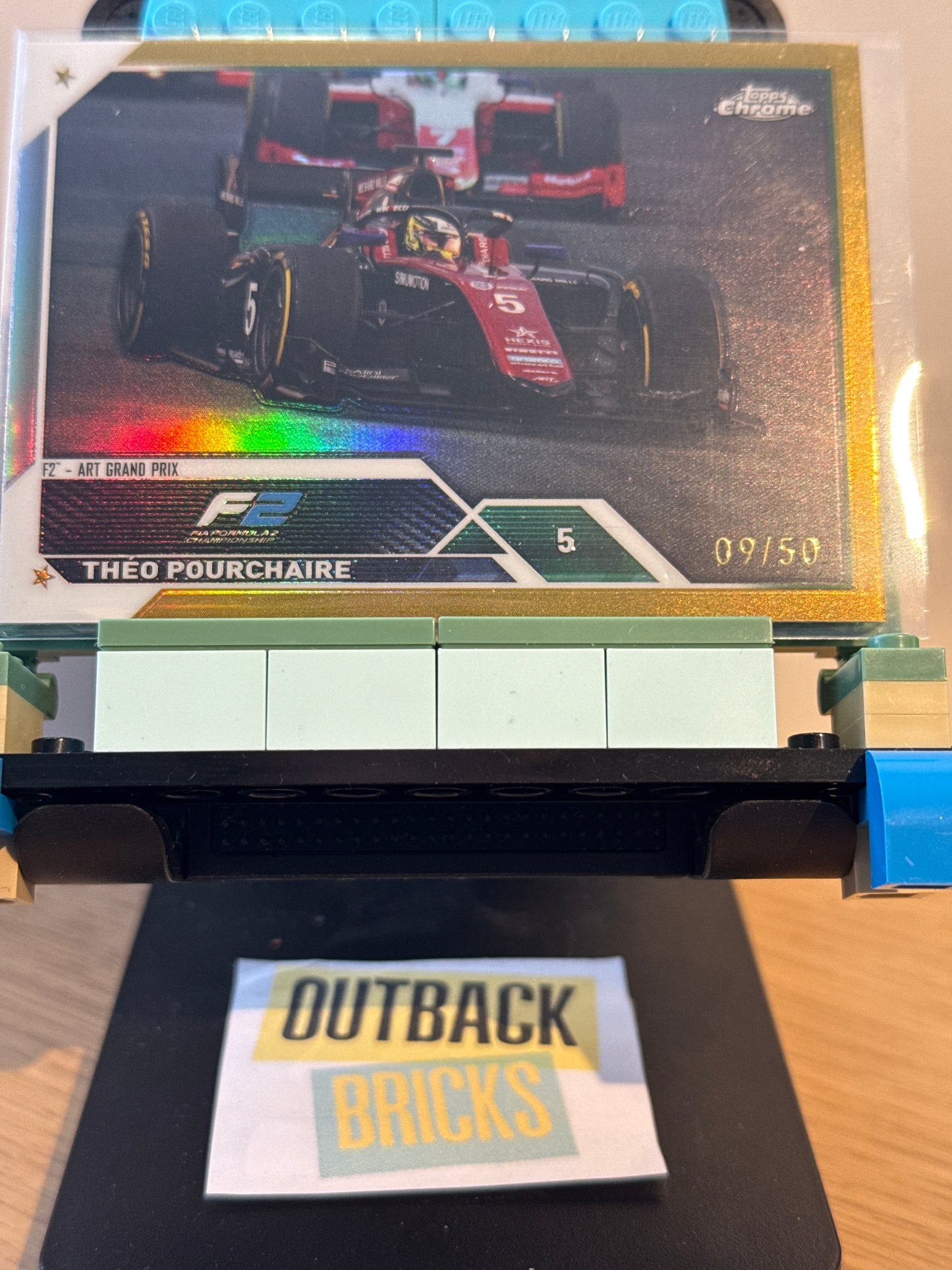 Theo Pourchaire 9/50 Gold #130 - Topps F1 Chrome 2023