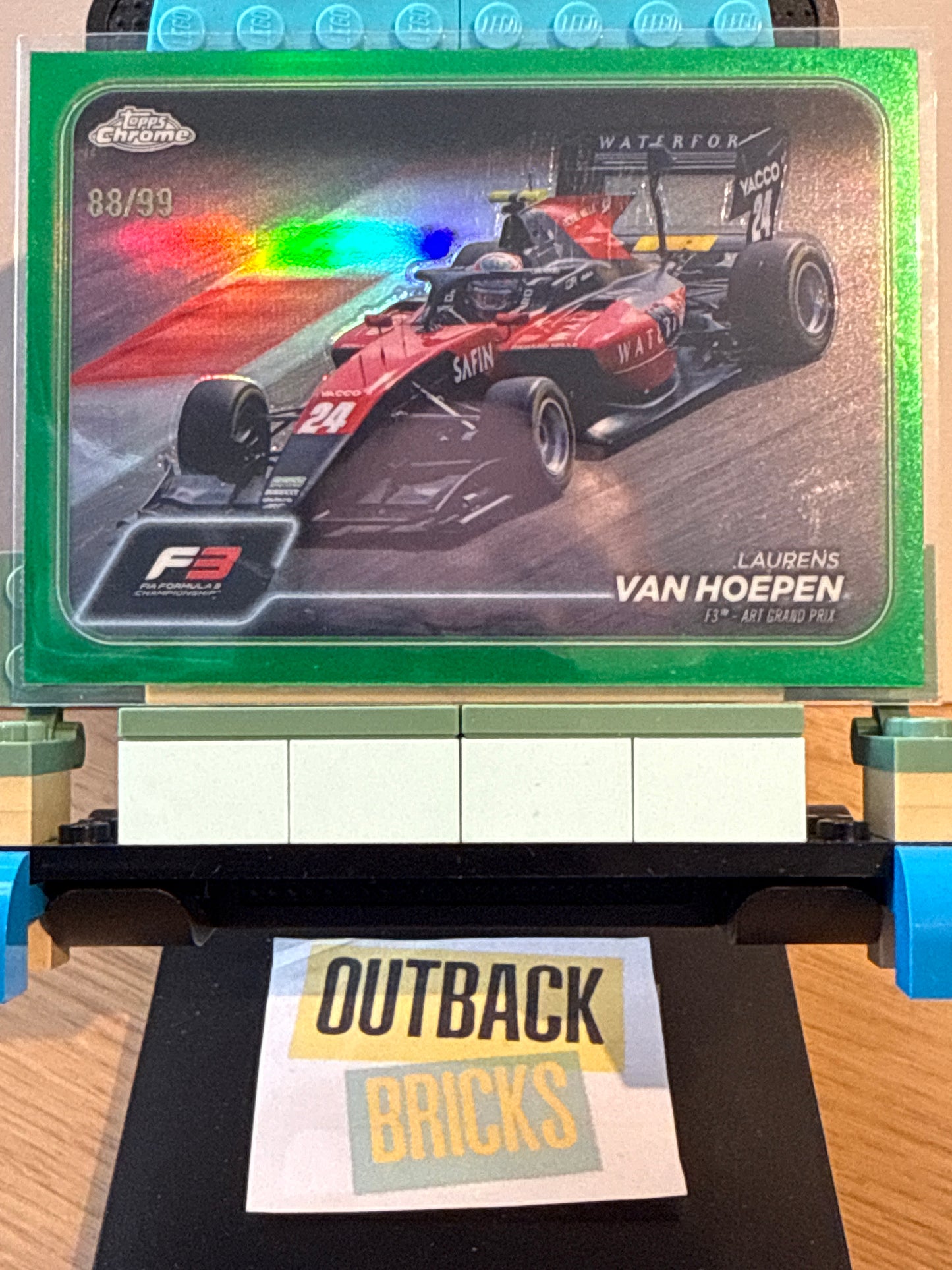 Laurens Van Hoepen 88/99 Green Refractor #137 - Topps F1 Chrome 2024