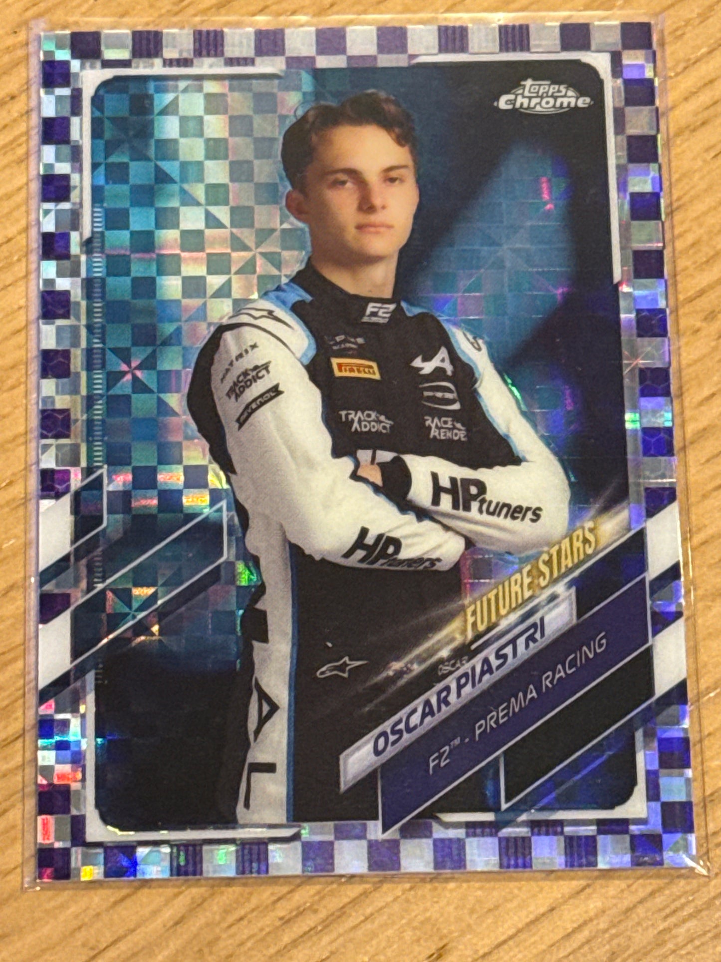 Oscar Piastri 77/199 Purple Checker #59 - Topps F1 Chrome 2021