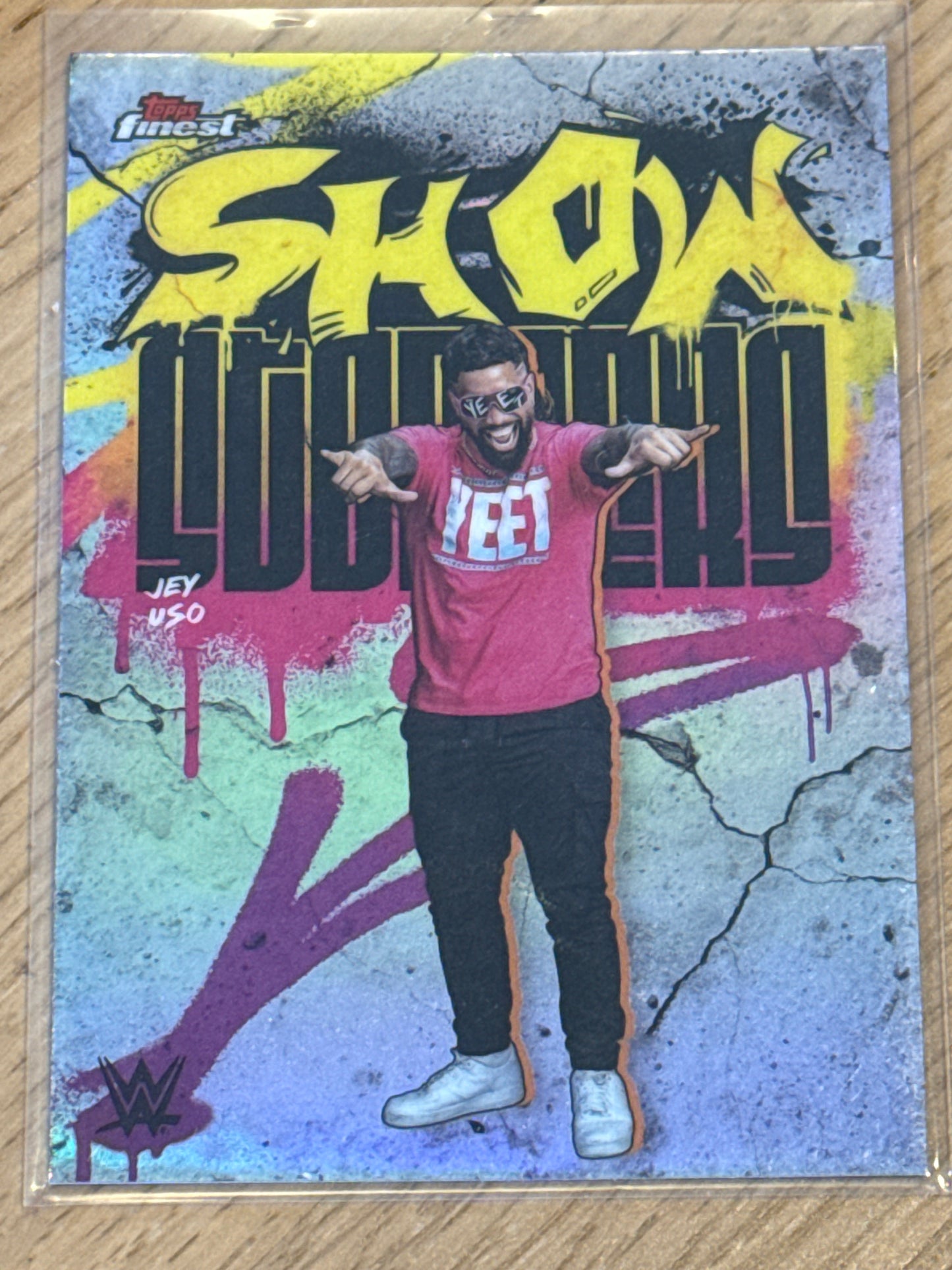Jey Uso Show Stoppers Refractor #SSS-JU - Topps WWE Finest 2025