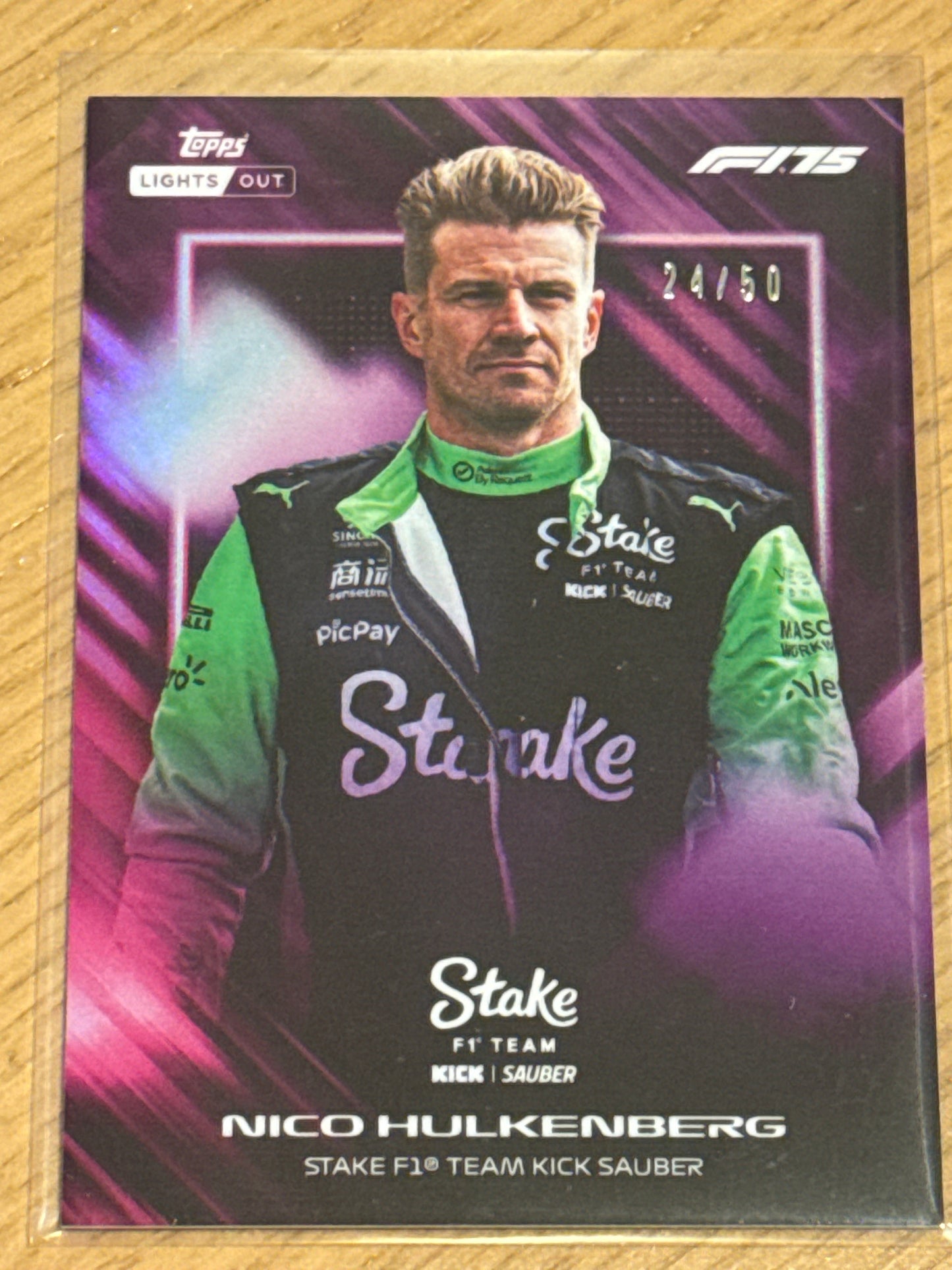 Nico Hulkenberg 24/50 Drivers Purple - Topps F1 Lights Out 2025