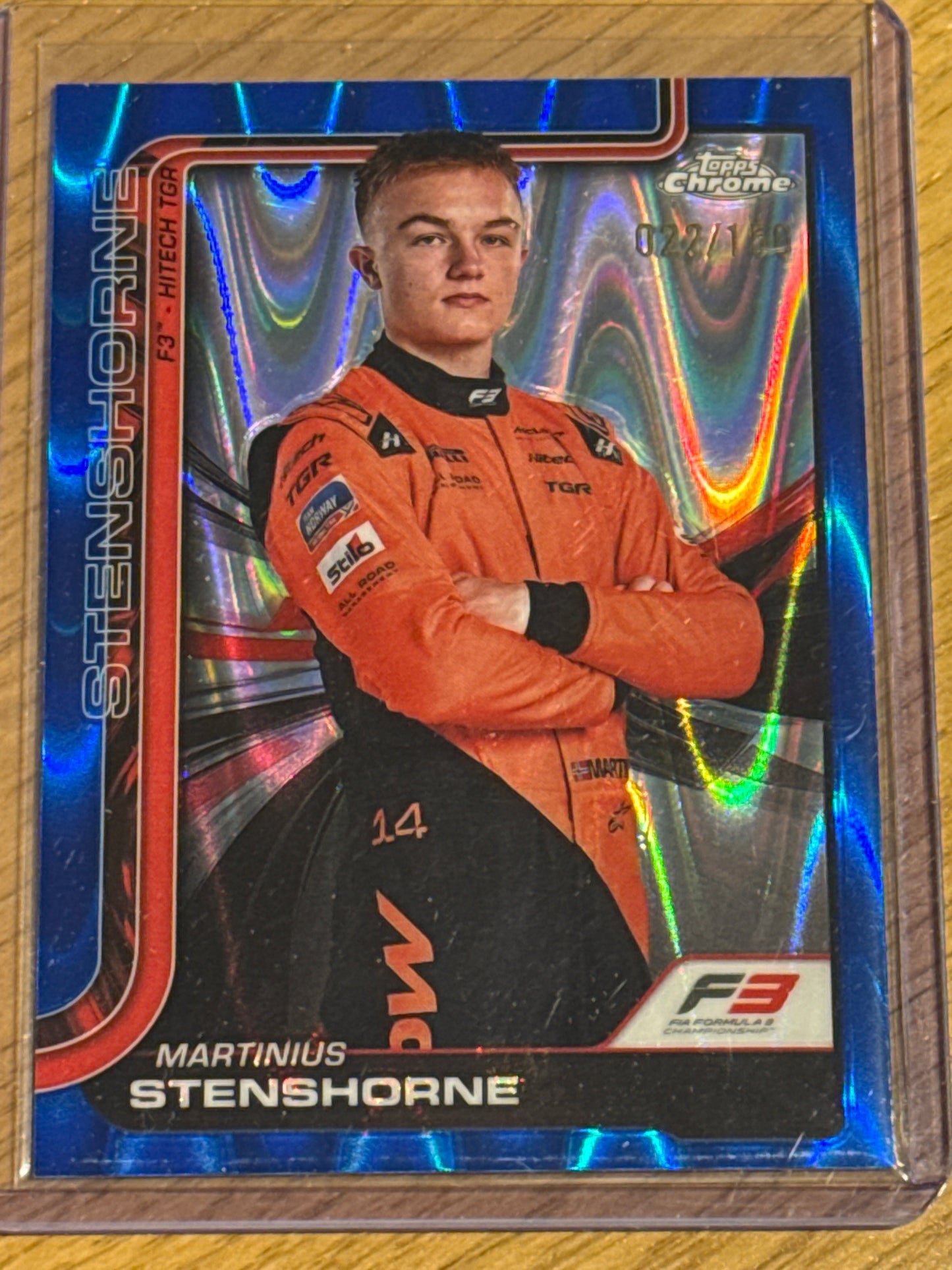 Martinius Stenshorne 22/150 Blue Raywave #57 - Topps F1 Chrome 2025