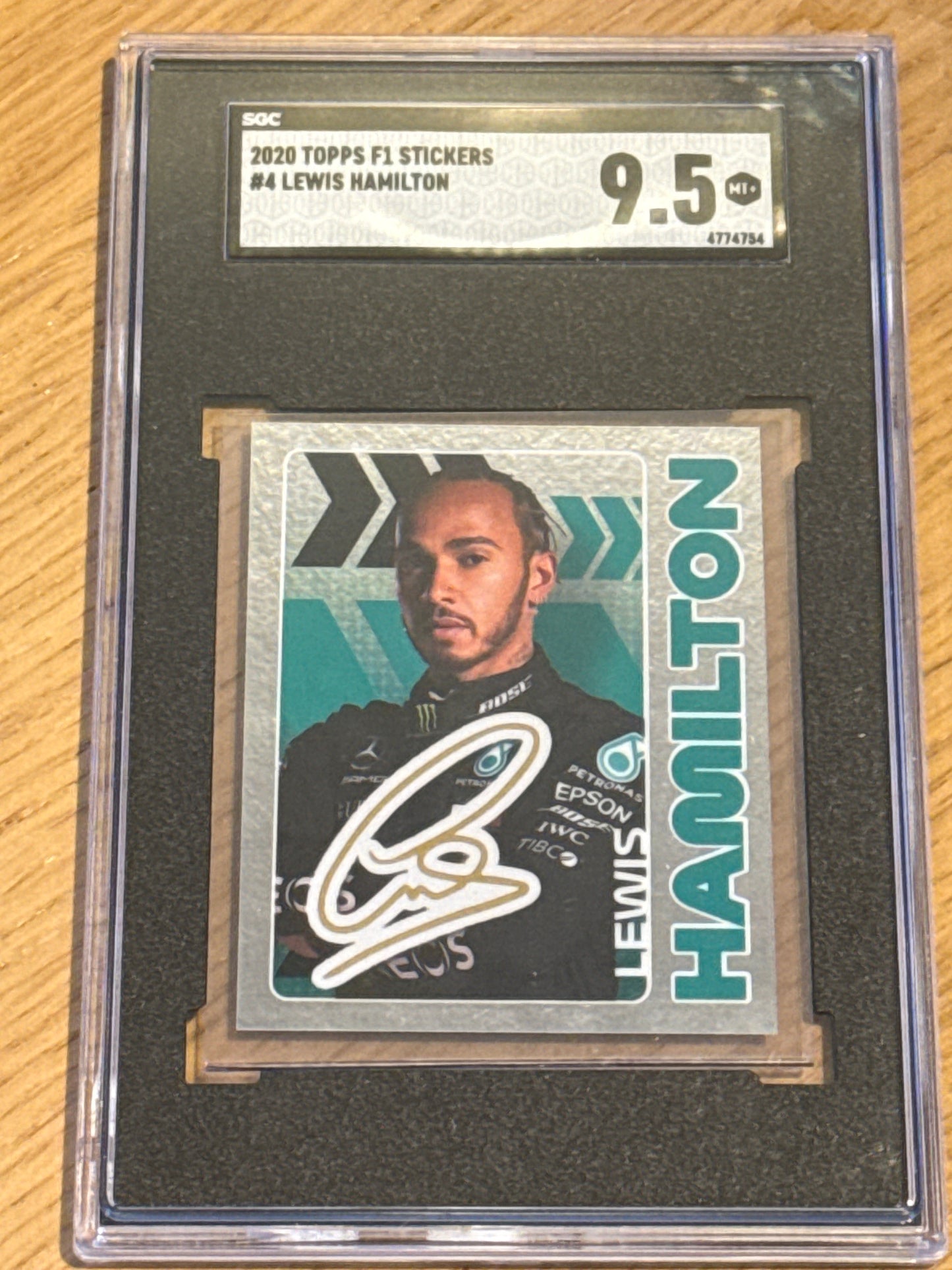 Lewis Hamilton - SGC 9.5 #4 - Topps F1 Stickers 2020 - Graded Slab Cert 4774754