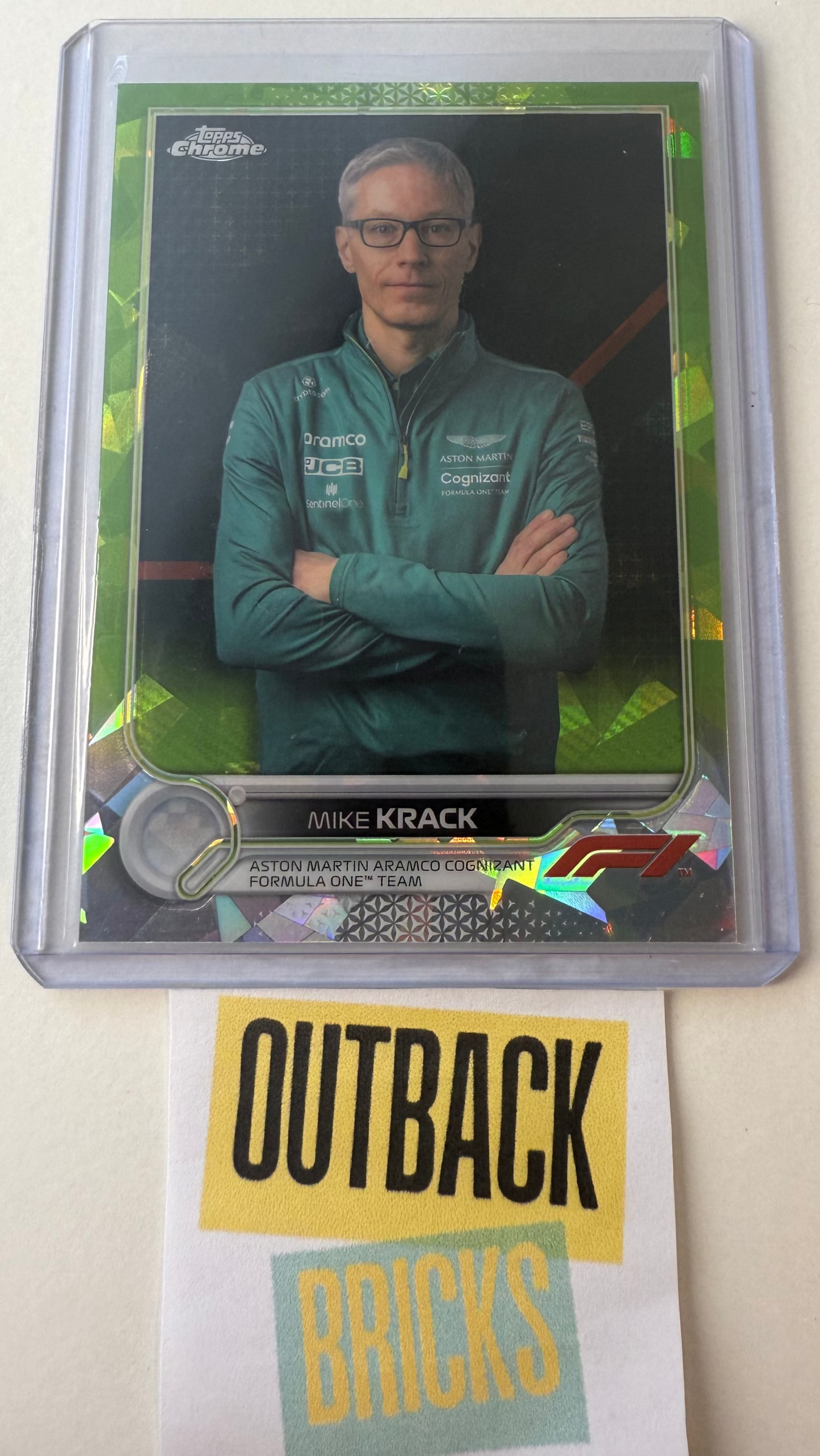 Mike Krack 47/199 Green Sapphire #101 - Topps F1 Chrome 2022