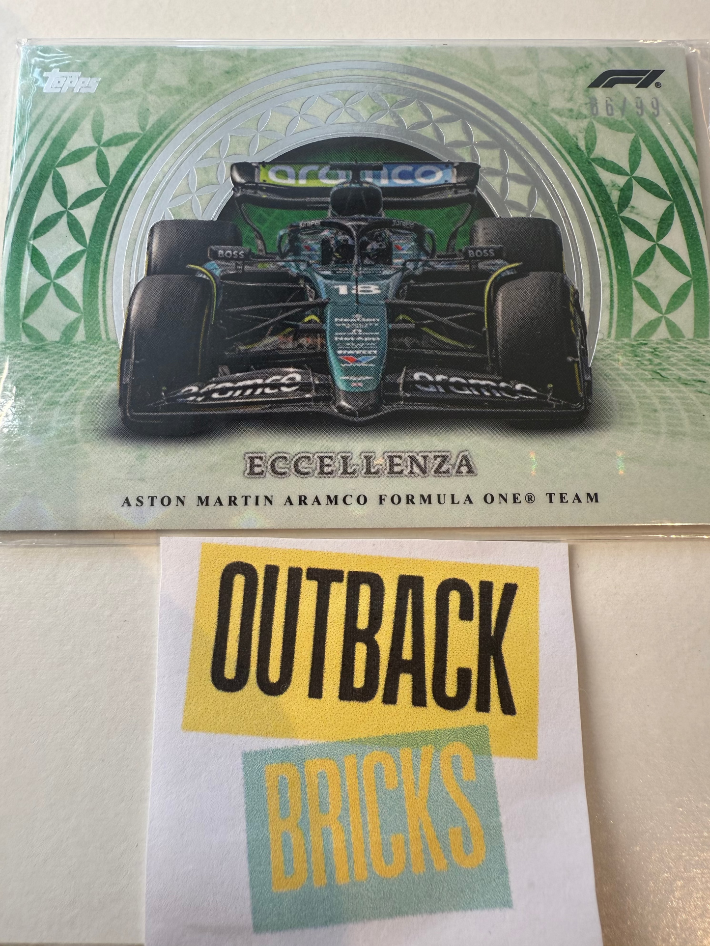 Aston Martin Aramco 66/99 Green Machina #MC - Topps F1 Eccellenza 2024
