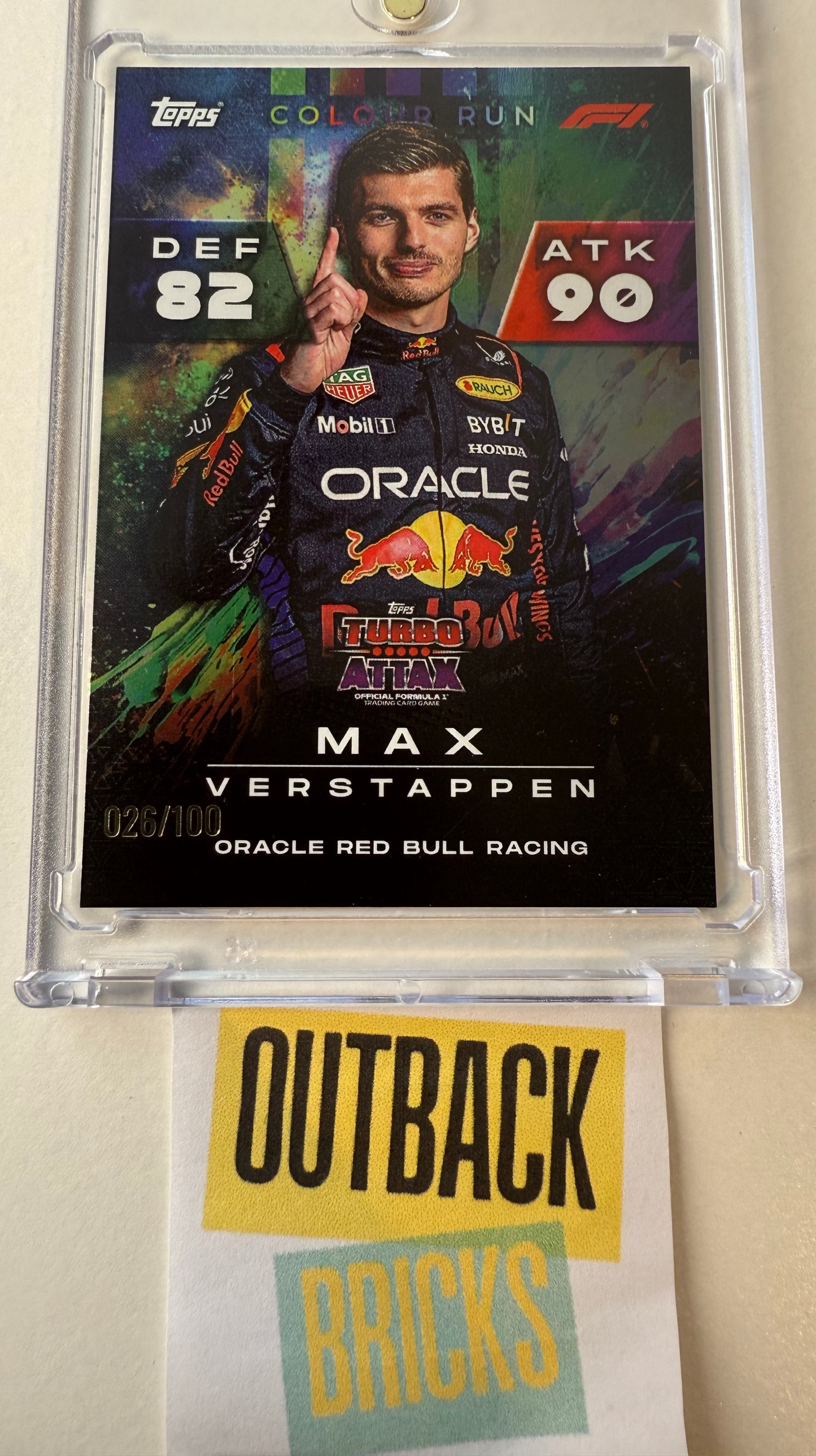 Max Verstappen 26/100 Colour Run - Topps F1 Turbo Attax 2024