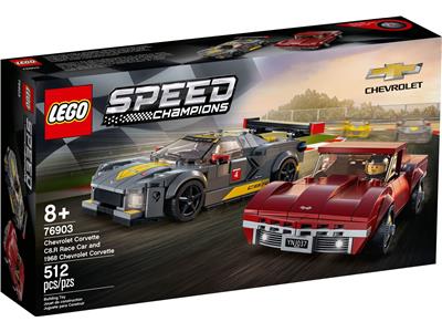 LEGO Speed Champions Chevrolet Corvette C8.R Race Car and 1968 Chevrolet Corvette 76903 image 0