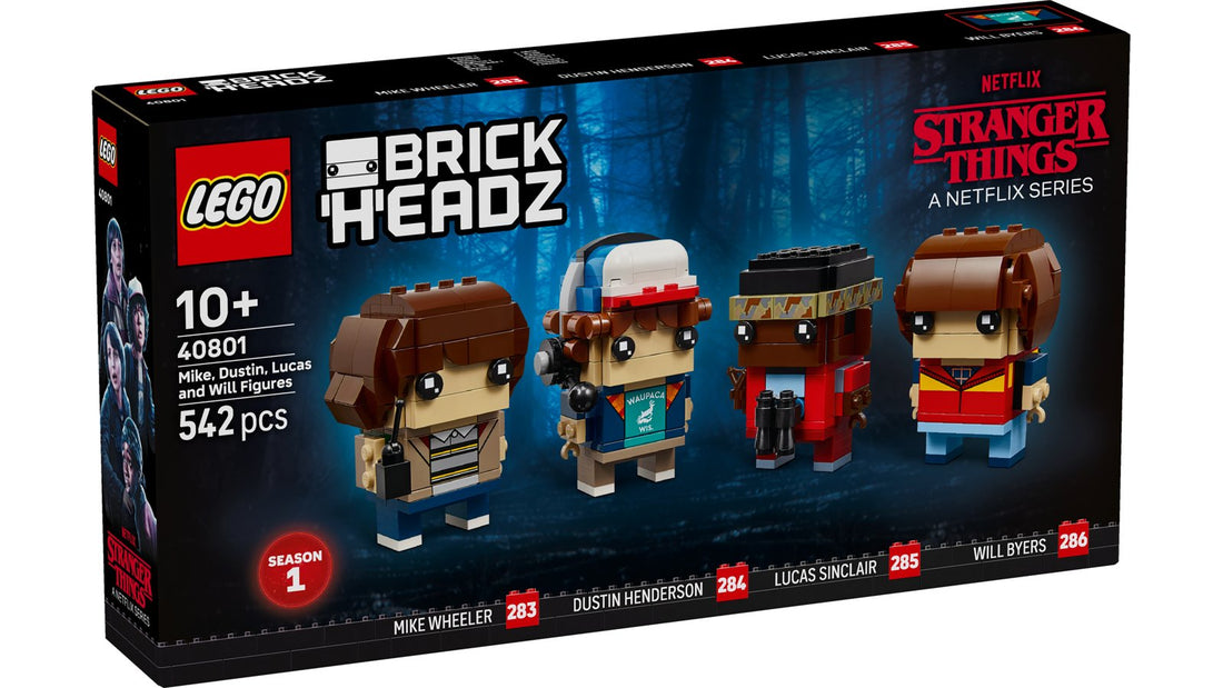 New LEGO Stranger Things BrickHeadz Set 40801 Features Mike, Dustin, Lucas & Will