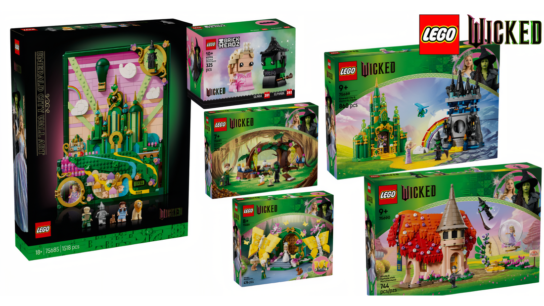 New LEGO Wicked Part 2 sets land September 2025 with more Minidolls, Minifig wall art, and Brickheadz!