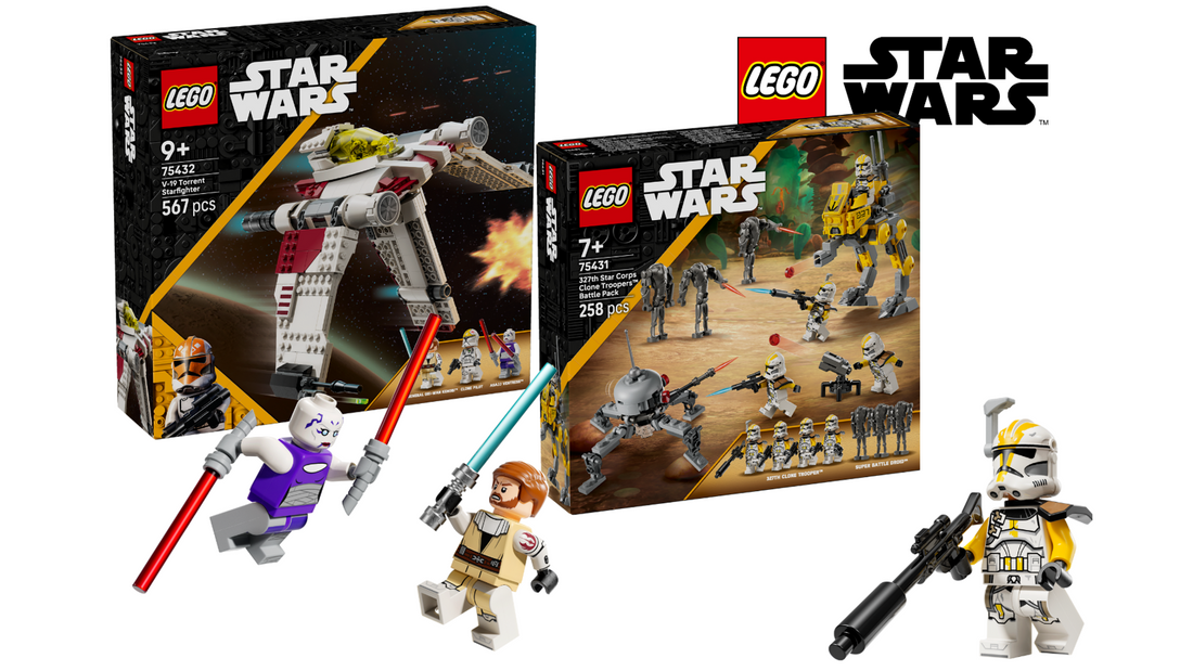 V-19 Torrent Starfighter returns to LEGO Star Wars, with 327th Clone Battle Pack in August 2025 wave.