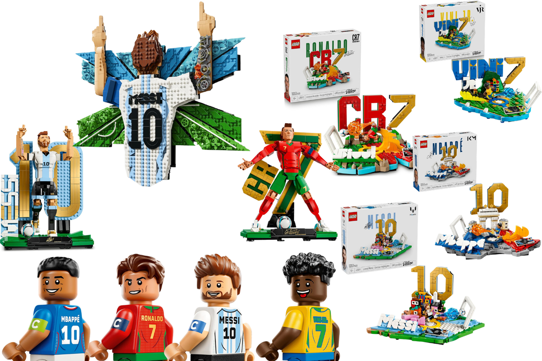 LEGO sets featuring Messi, Ronaldo, Mbappé, and Vini Jr join the LEGO Editions World Cup theme!