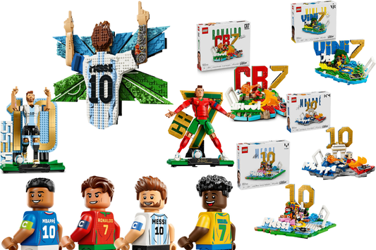 LEGO sets featuring Messi, Ronaldo, Mbappé, and Vini Jr join the LEGO Editions World Cup theme!