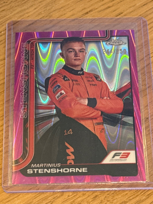 Topps F1 Chrome 2025 Martinius Stenshorne 244/250 Pink Raywave #57