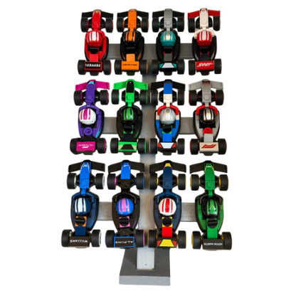 Outback Bricks Display stand for LEGO F1 Race Car Collectables - Silver Edition