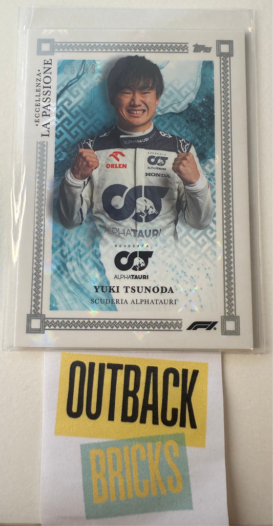 Yuki Tsunoda 8/49 White - Topps F1 Eccellenza 2023