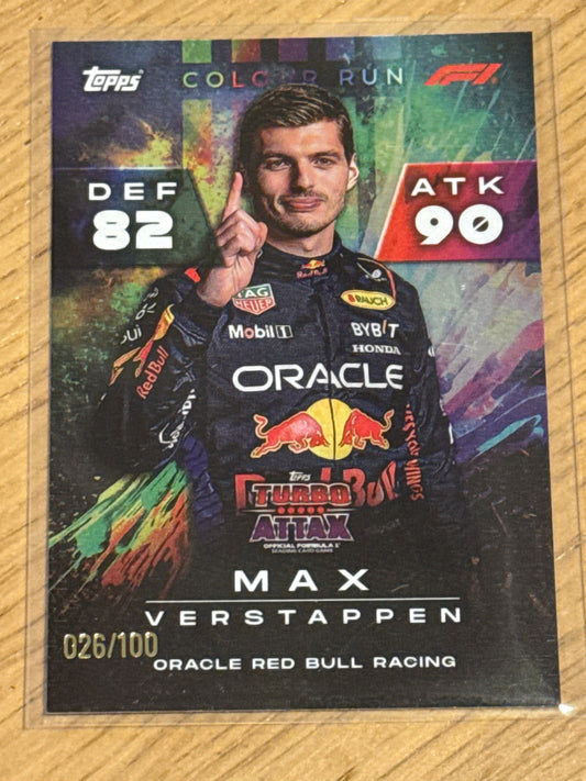 Max Verstappen 26/100 Colour Run - Topps F1 Turbo Attax 2024
