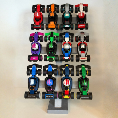 Outback Bricks Display stand for LEGO F1 Race Car Collectables - Silver Edition