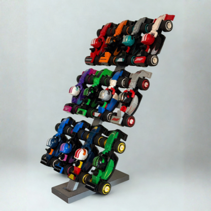 Outback Bricks Display stand for LEGO F1 Race Car Collectables - Silver Edition