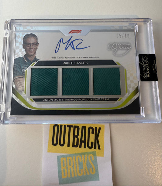 Mike Krack Auto 5/10 Triple Relic #SDTRA-MKRII - Topps F1 Dynasty 2024