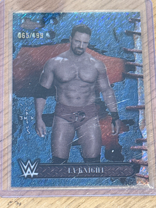 LA Knight 65/199 Aqua Shimmer #12 - Topps WWE Cactus Jack 2025