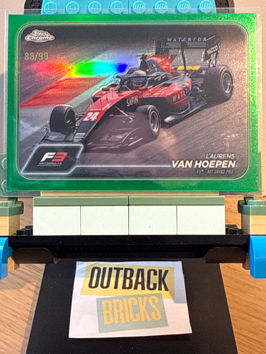 Laurens Van Hoepen 88/99 Green Refractor #137 - Topps F1 Chrome 2024