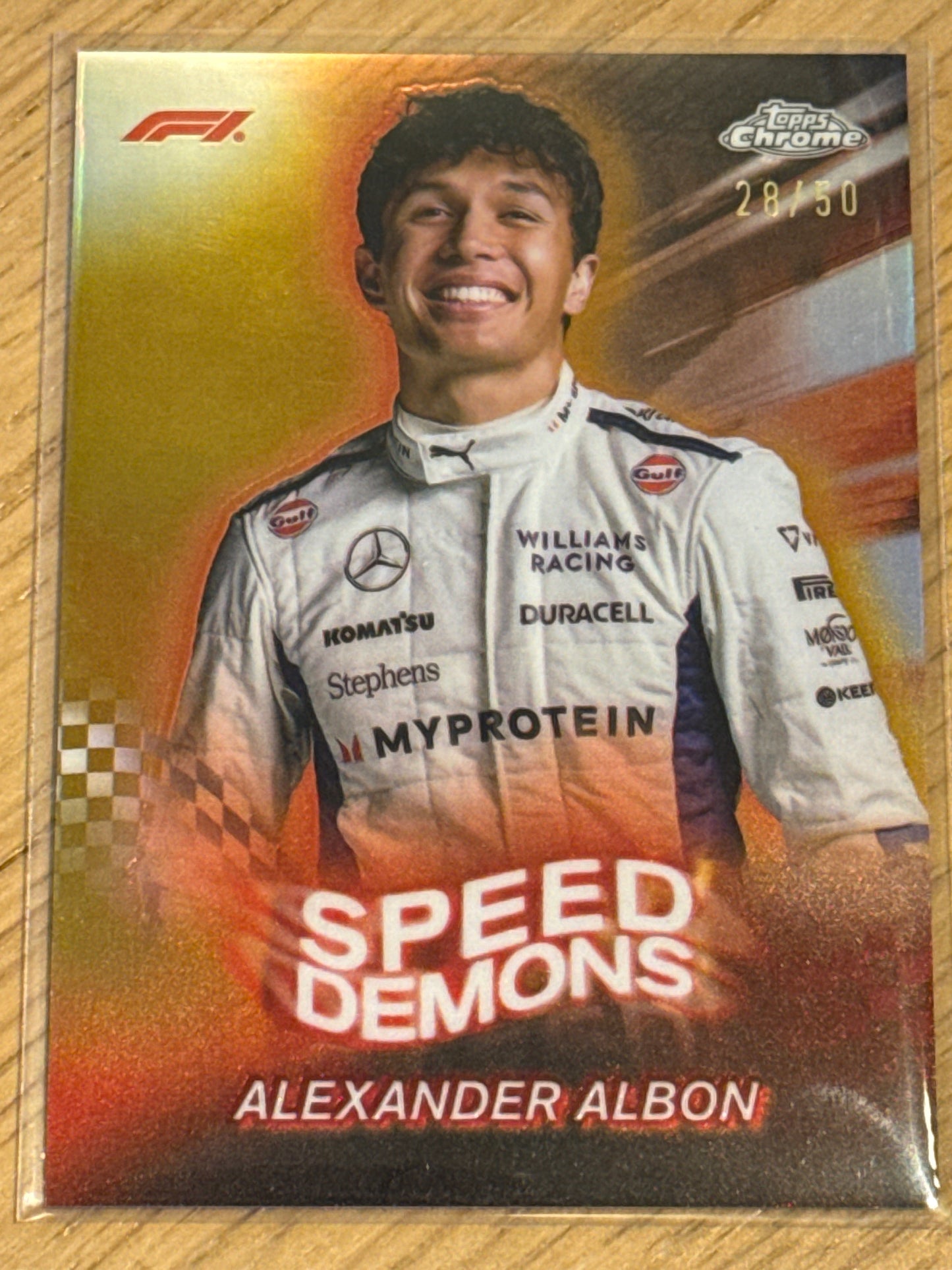 Alexander Albon 28/50 Speed Demons Gold #SD-19 - Topps F1 Chrome 2024