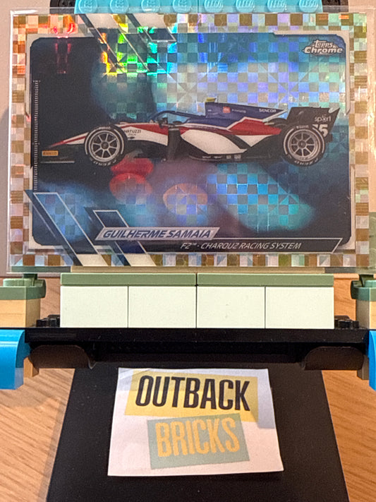 Ghuilherme Samaia 3/50 Gold Checker #129 - Topps F1 Chrome 2021