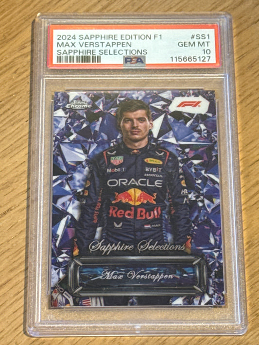 Max Verstappen Sapphire Selections - PSA 10 #SS1 - Topps F1 Chrome Sapphire 2024 - Graded Slab Cert: 115665127