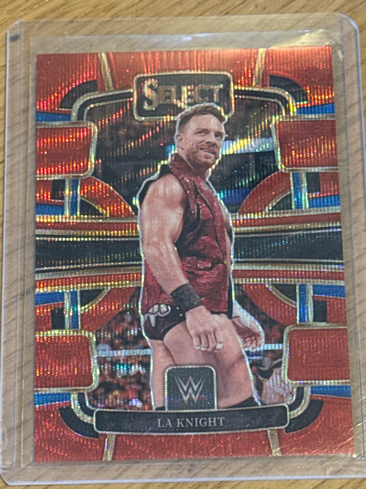 LA Knight 47/99 Concourse Red Wave #74 - Panini WWE Prizm Select 2024