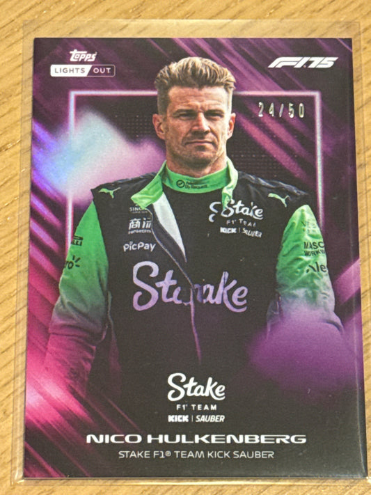 Nico Hulkenberg 24/50 Drivers Purple - Topps F1 Lights Out 2025
