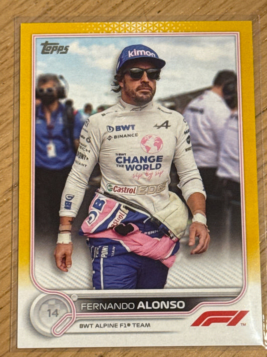 Fernando Alonso 12/50 Gold #16 - Topps F1 Chrome 2022