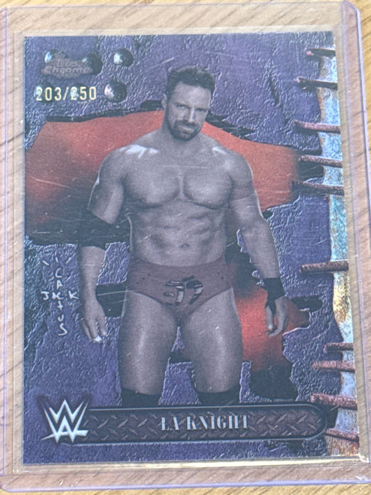 LA Knight 203/250 Purple Refractor #12 - Topps WWE Cactus Jack 2025