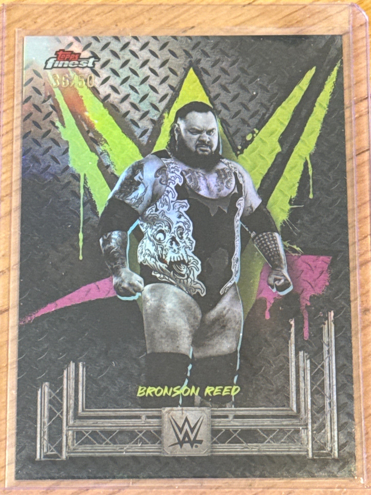 Bronson Reed 36/50 Common Black #45 - Topps WWE Finest 2025