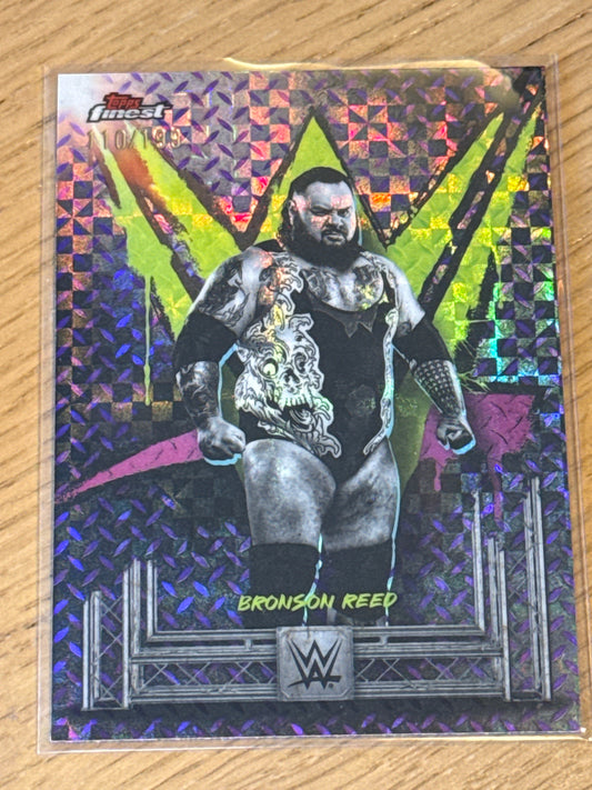 Bronson Reed 110/199 Common Purple Checker #45 - Topps WWE Finest 2025