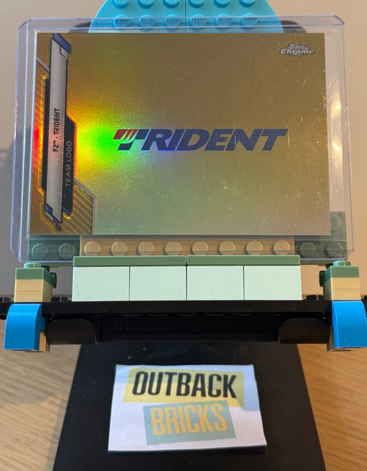 Trident 44/50 Gold Refractor Team Logo #129 - Topps F1 Chrome 2020