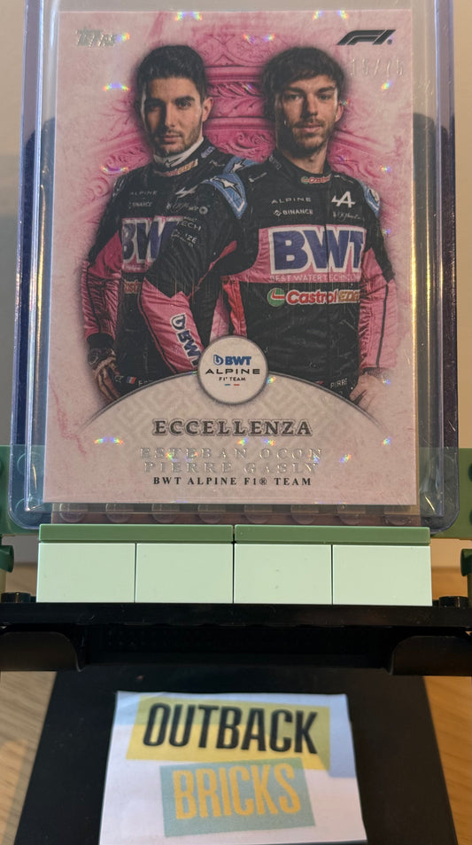 Esteban Ocon/Pierre Gasly/Alpine 15/75 La Squadra - Topps F1 Eccellenza 2024