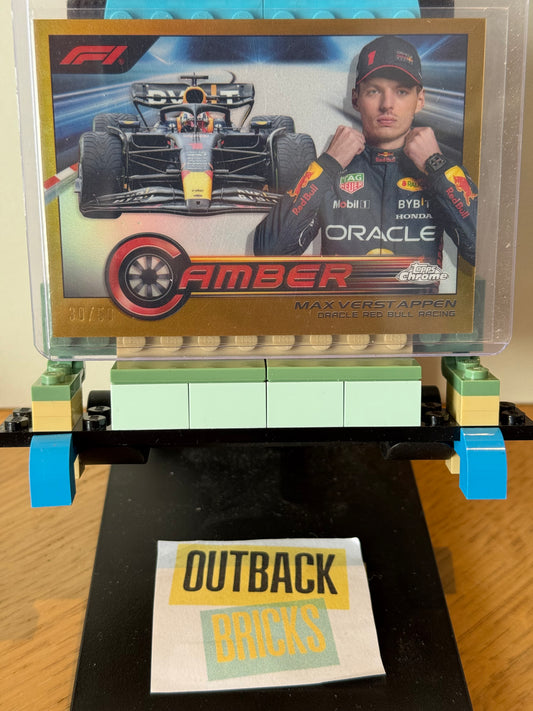 Max Verstappen 30/50 Gold Camber #CAM-MVI - Topps F1 Chrome 2023