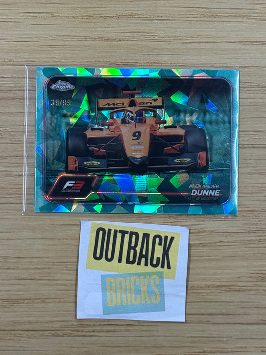 Alexander Dunne 39/99 Aqua Sapphire #123 - Topps F1 Chrome 2024