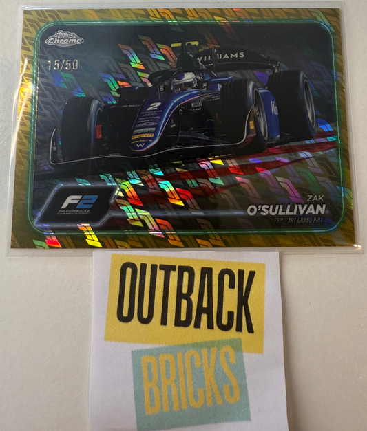 Zak O'Sullivan 15/50 Gold Logofractor #101 - Topps F1 Chrome 2024