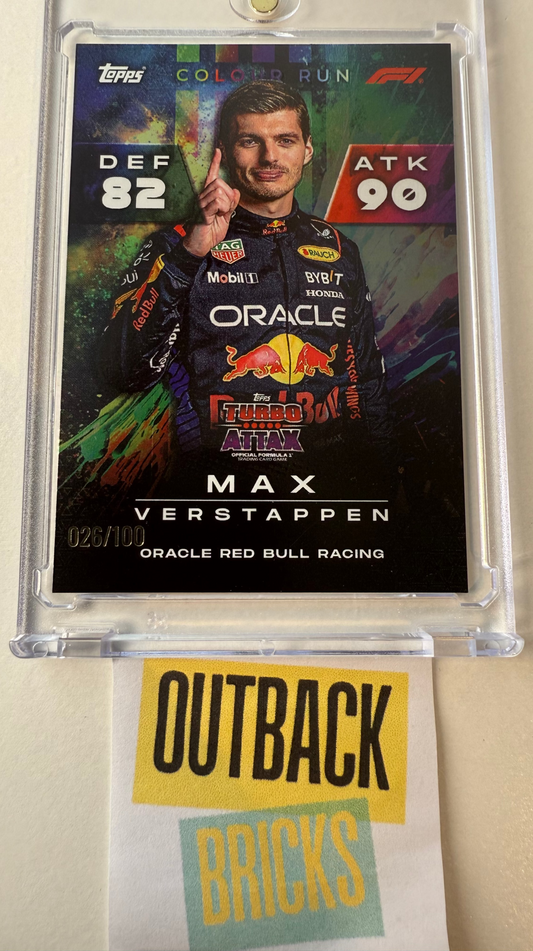 Max Verstappen 26/100 Colour Run - Topps F1 Turbo Attax 2024