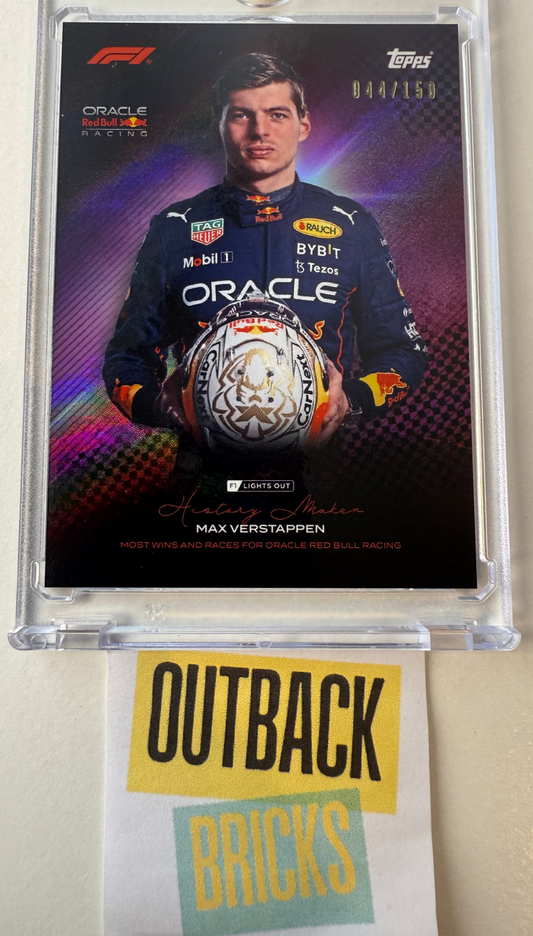 Max Verstappen 44/150 Purple - Topps F1 Lights Out 2023